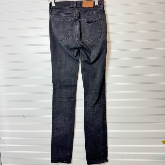 Madewell Jeans Womens Sz 24 Black Alley Straight Denim Pants Stretch Dark Casual - Picture 13 of 13